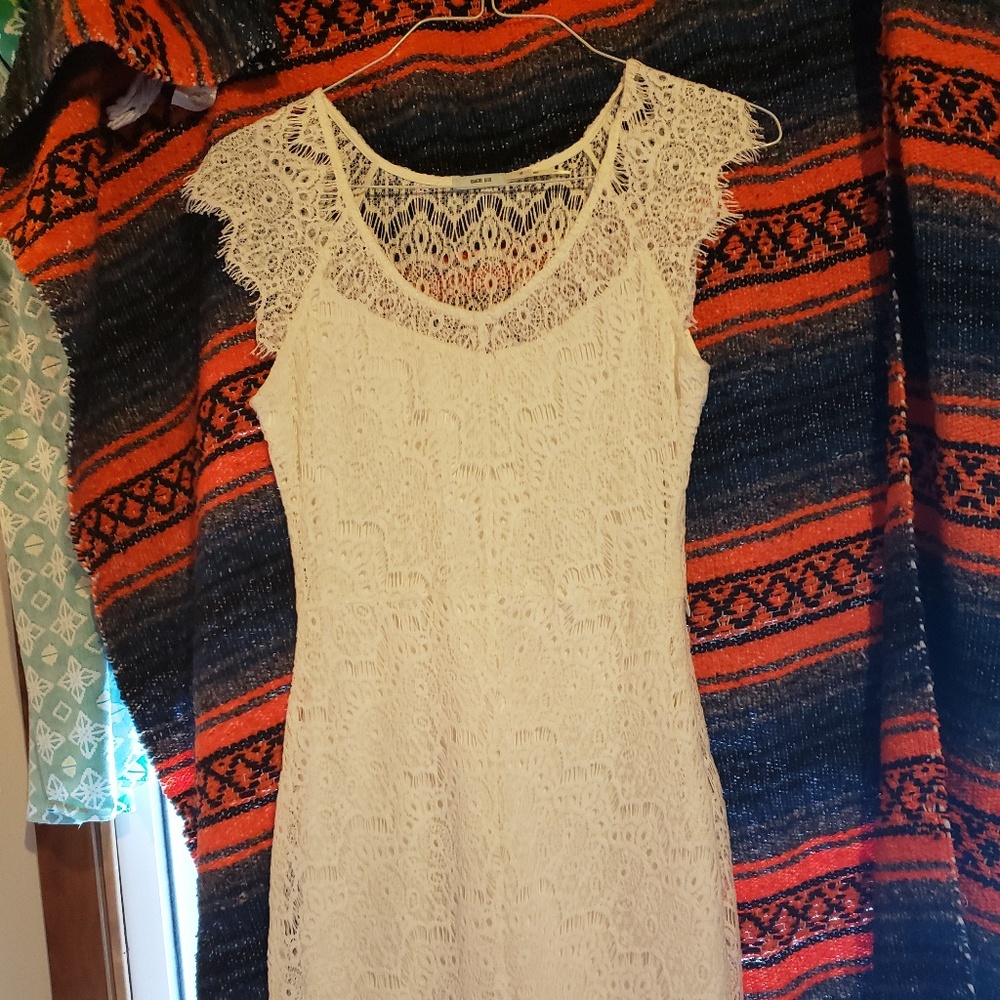 White Lace Kimchi Blue Dress